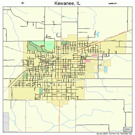 Kewanee Illinois Street Map 1739727