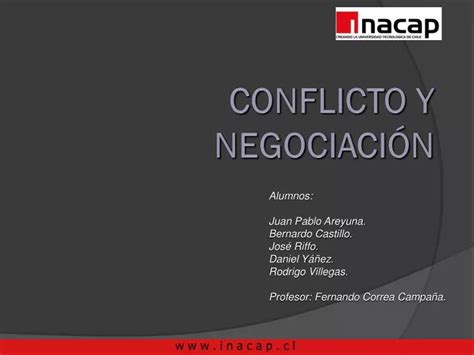 PPT CONFLICTO Y NEGOCIACIÓN PowerPoint Presentation free download