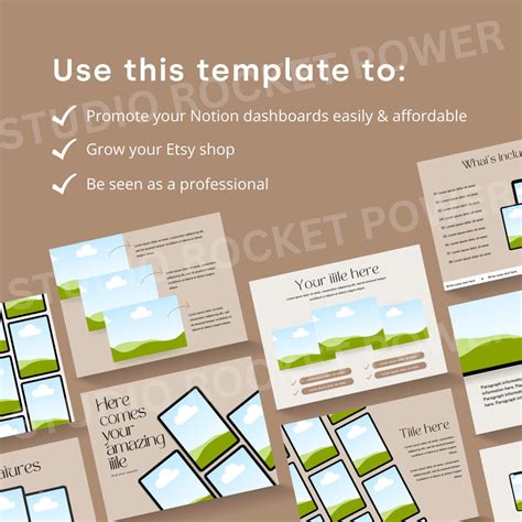 Notion Dashboard Mockup Templates Editable Canva Templates Etsy