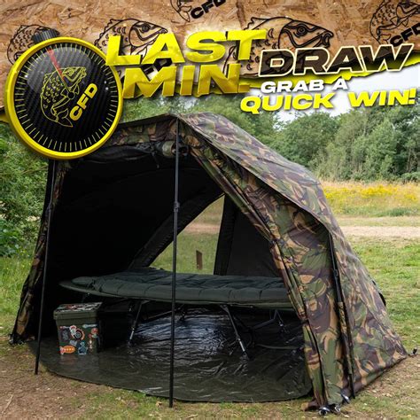 Last Min Draw Advanta Camo Brolly System Carp Fishing Draws