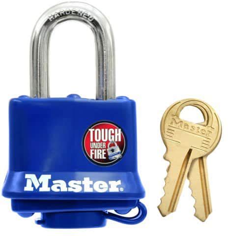 Cadenas à clé recouvert d acier laminé Master Lock 40 mm de largeur