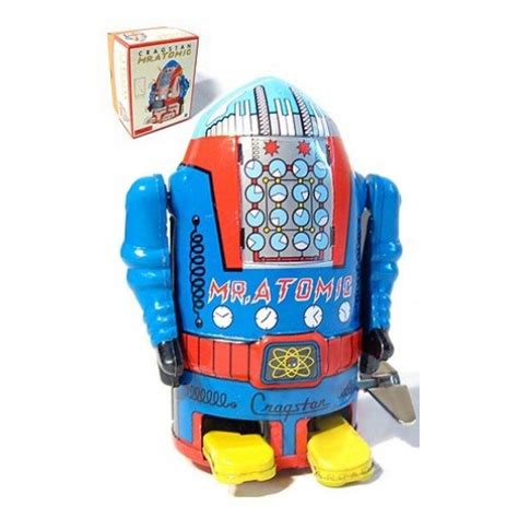 Mr Atomic Robot Blue - Cragstan Yonezawa Tin Toy