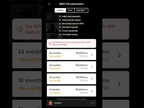 Unacademy Neet Ug Subscription Price Discount Code Shorts Youtube