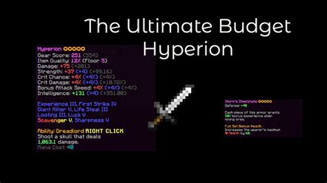 The Ultimate Budget Hype Hypixel Skyblock Youtube