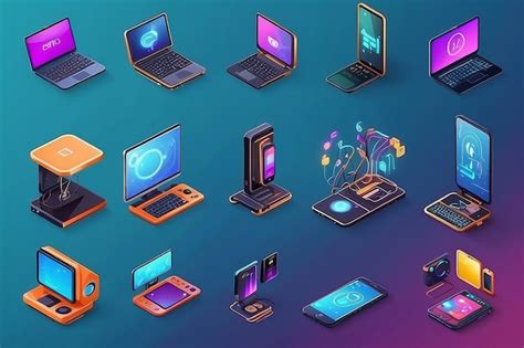 Premium Photo Electronic Technology Devices Icons Pack