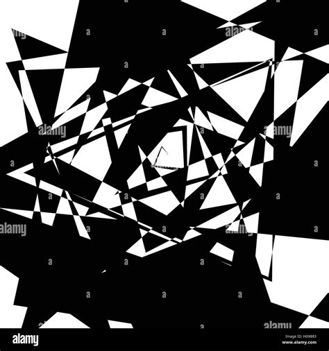 Geometric edgy rough pattern. Abstract black and white art Stock Vector ...