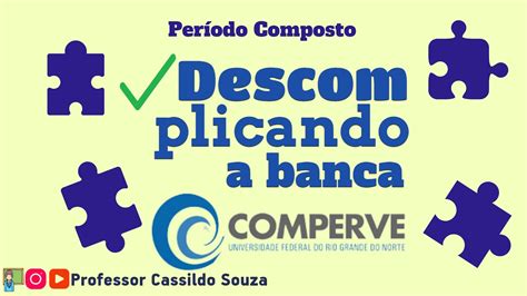 Prof Cassildo Souza Descomplicando A Banca Comperve Youtube