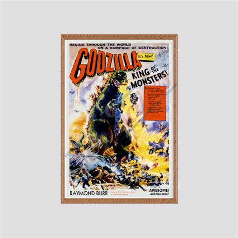 1956 Godzilla King Of The Monsters American Version 24x36 Inch