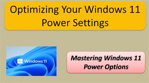 Windows 11 Power Options Windows 11 Power Settings Windows11