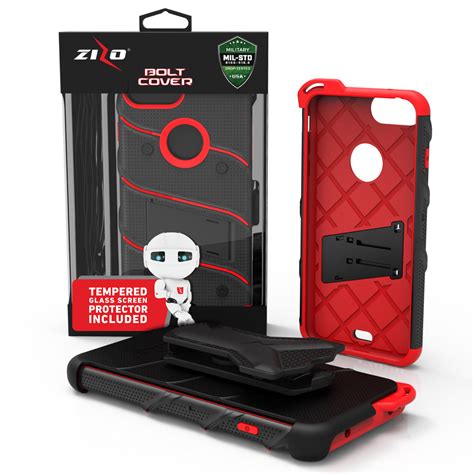 Iphone X 8 8 Plus 7 7 Plus Se Case Zizo Bolt Tempered Glass