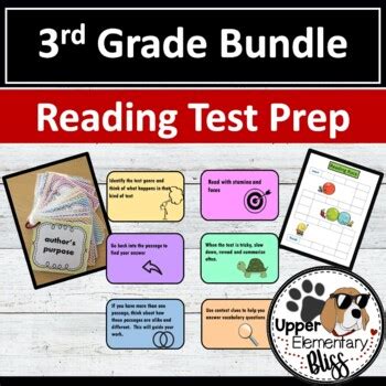 3rd Grade Reading Test Prep Bundle By Upper Elementary Bliss TpT