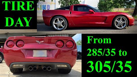 Putting Wider Tires On A Z51 C6 Corvette 305 35x19 VLOG YouTube