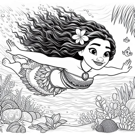 Desenho Moana 2 Para Colorir - Desenhos de Moana 2 para imprimir e colorir 🌊