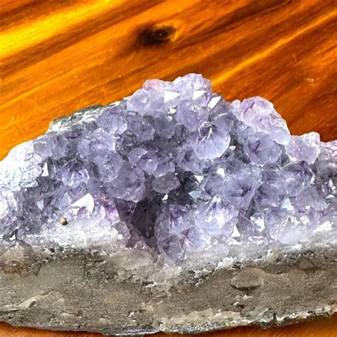 This 342g Amethyst Geode Quartz Bed Cluster Crystal... - Depop