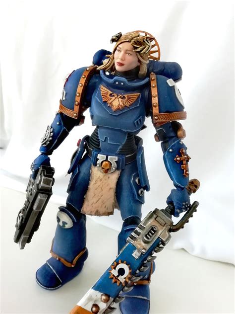 Heresy Health Warning Sharing My Lieutenant Primaris Ultramarine Female Space Marine