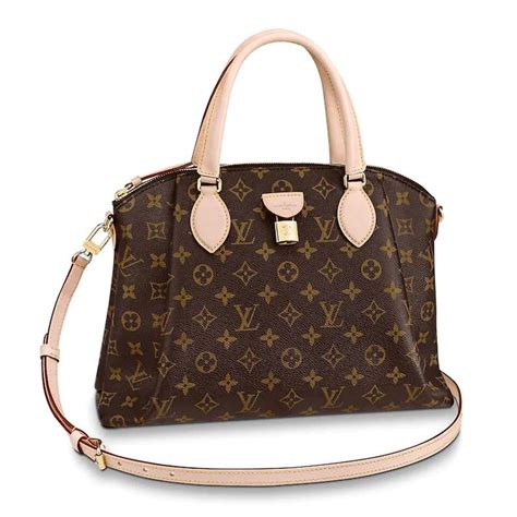 Louis Vuitton Lv Women Rivoli Mm Handbag In Monogram Coated Canvas Brown Lulux