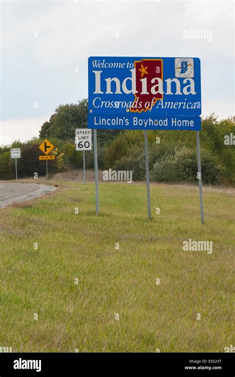 Welcome to indiana sign hi-res stock photography and images - Alamy