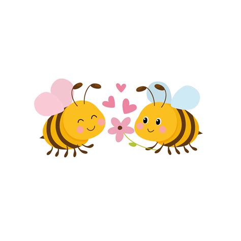 Bee Cartoon Flower