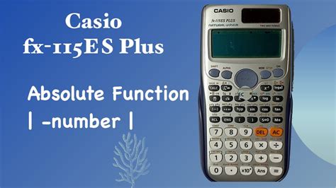 How To Perform Absolute In Casio Fx115ES Plus YouTube