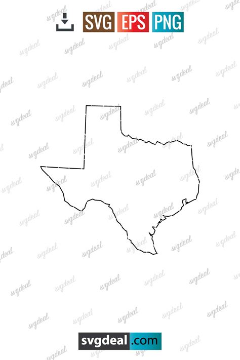 Texas Outline SVG - Free SVG Files