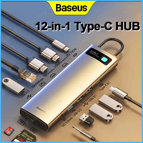 Baseus 12 In 1 Type C HUB Docking Station Type C To HDMI USB3 0 3 1