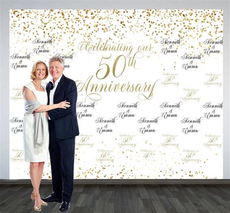 50th Anniversary Photo Backdrop Golden Anniversary Backdrop - Etsy