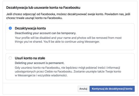 Jak Usunąć Konto Na Fb Likwidacja Konta Na Facebooku Krok Po Kroku