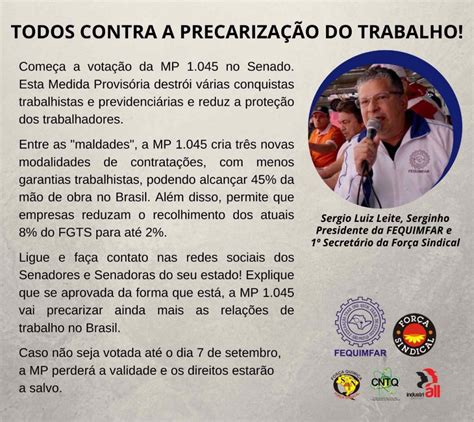 A Luta Para Barrar A Mp Que Precariza O Trabalho Sindicato Dos