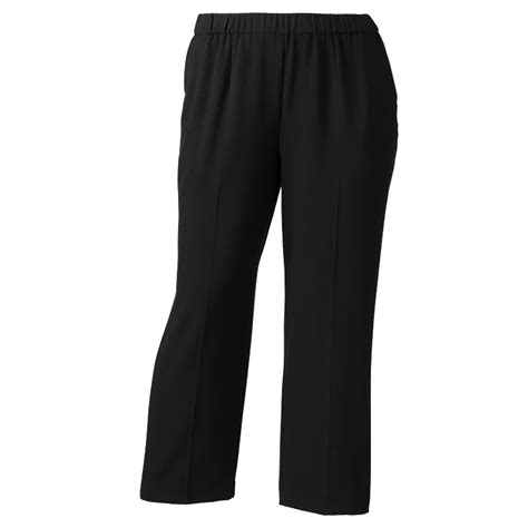 Plus Size Croft And Barrow® Solid Pull On Dress Pants