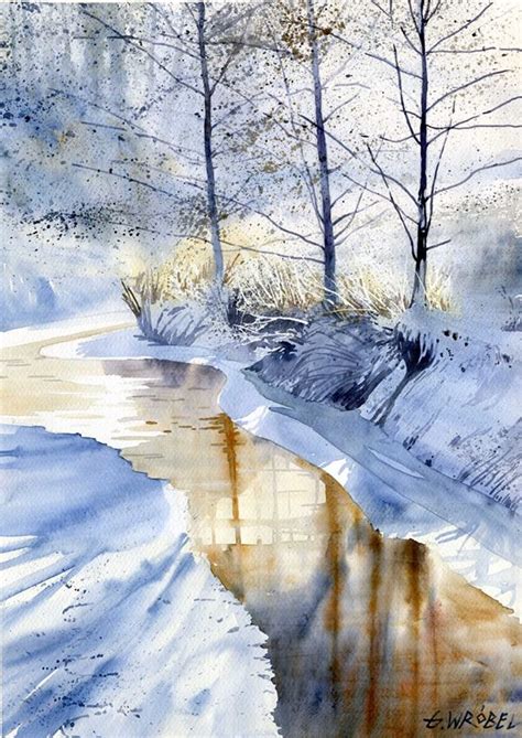 73 best Snow- Watercolor images on Pinterest | Watercolor paintings, Water colors and Watercolor ...