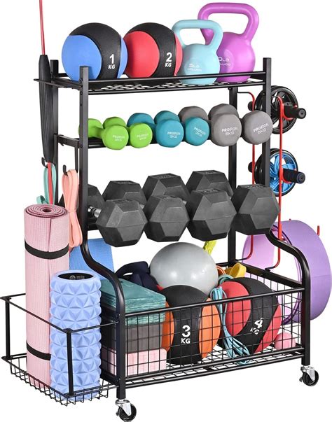 Mythinglogic yoga mat storage racks home gym weight rack storage for ...