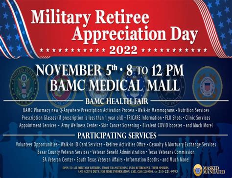 Bamc To Host Military Retiree Appreciation Day Nov Joint Base San 8190