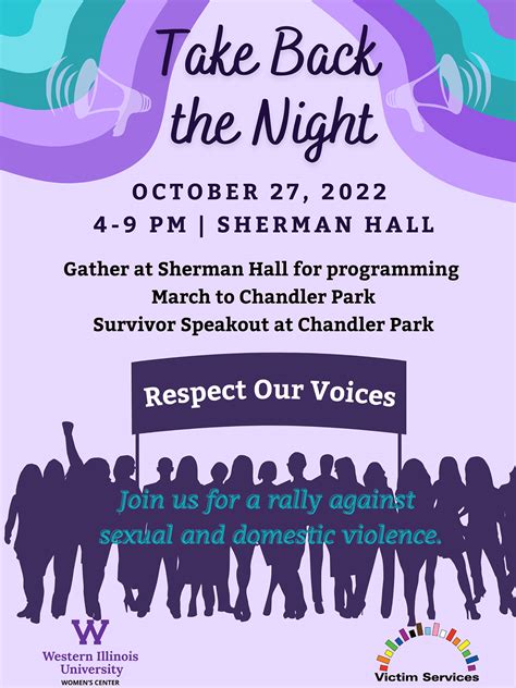 Take Back The Night March And Rally Oct Wiu News