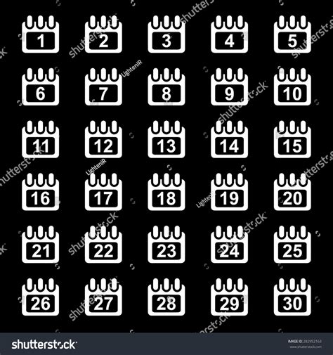 30 Days Calendar Calendar Icon Vector Stock Vector (Royalty Free ...