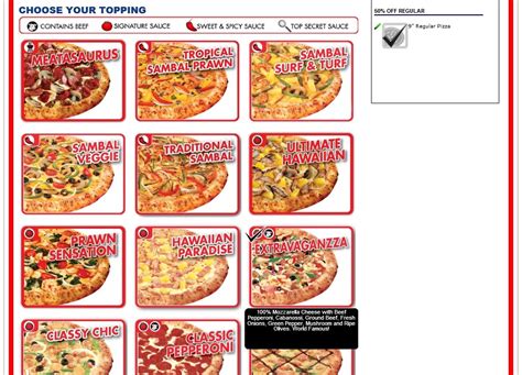 Dominos Toppings List