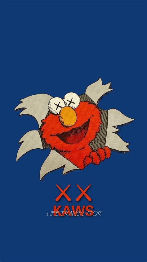 Elmo Kaws Wallpapers Top Free Elmo Kaws Backgrounds Wallpaperaccess