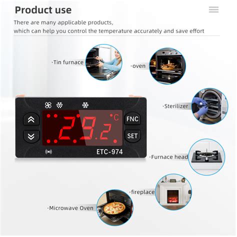 ETC 974 220V Mini Temperature Controller Digital Thermostat Temperature