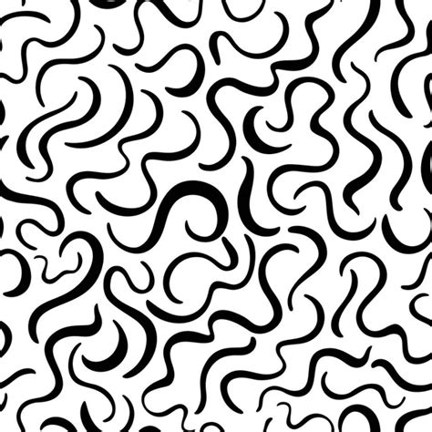 Hand Drawn Curly Lines Pattern Stock Vector Gevko