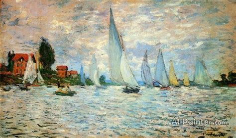 Claude Monet Regatta At Argenteuil Oil Painting Reproductions Monet