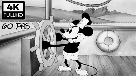 Steamboat Willie By Walt Disney Remastered Ai K Fps Youtube