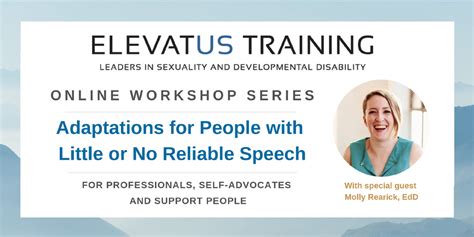 Online Workshop Adaptations For People With Little Or No Speech Elevatus Training