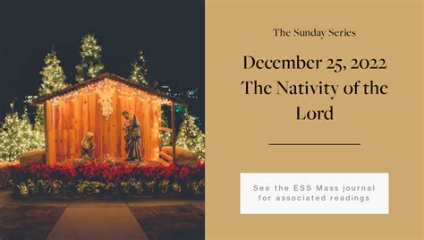 December 25 2022 The Nativity Of The Lord — Every Sacred Sunday