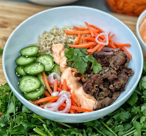 Beef Banh Mi Bowls Sweet Savory And Steph