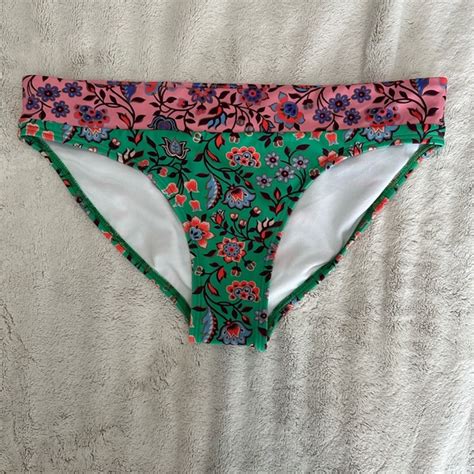 Boden Swim Boden Panel Bikini Bottoms In Formica Pink Oriental Meadow Poshmark