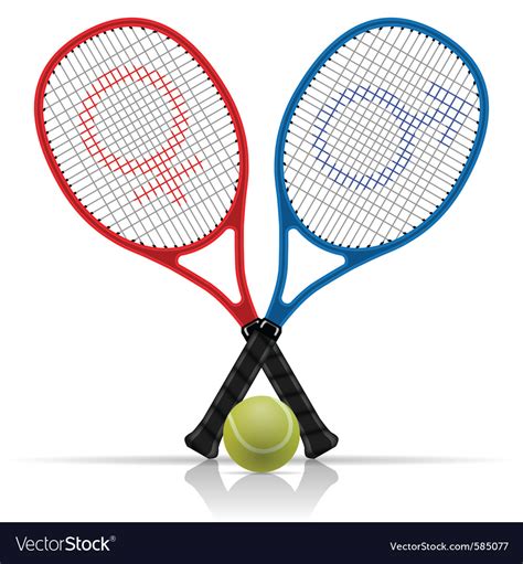 Tennis Rackets Royalty Free Vector Image Vectorstock