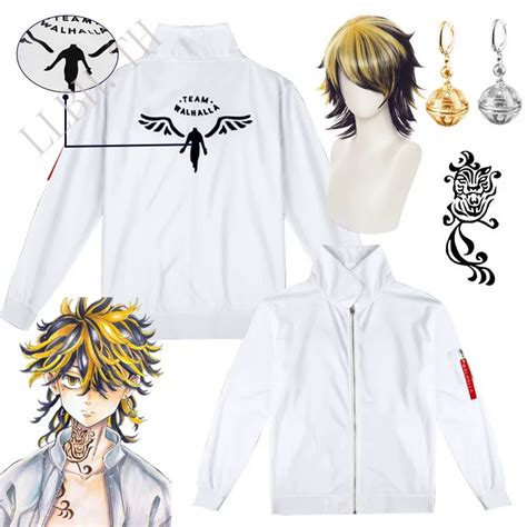 Kazutora Hanemiya Cosplay Tokyo Revengers Cosplay Costumes White Coat