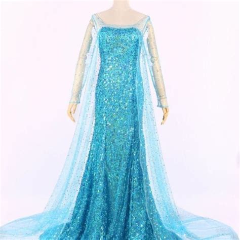 Jual Cosplay Baju Wanita Dress Kostum Frozen Elsa Gaun Dewasa Xl