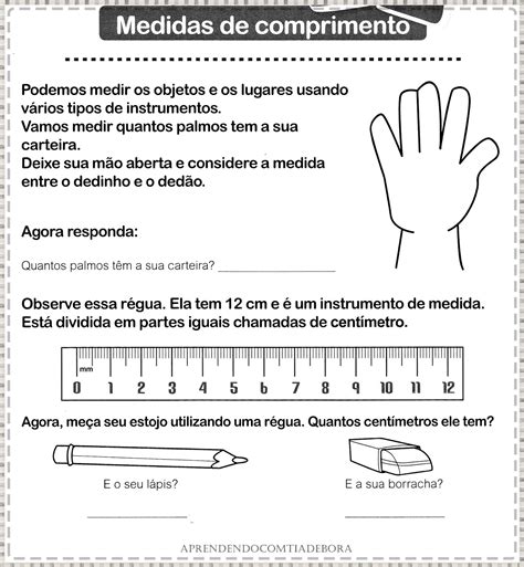 Atividades Sobre Medidas De Comprimento 3 Ano LIBRAIN