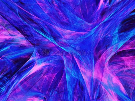 Blue Abstract Fractal Background 3d Rendering Illustration Stock