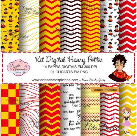 Papel Digital Harry Potter Png - Kit Digital Harry Potter Grátis - Papel Digital | Arquivos digitais ...